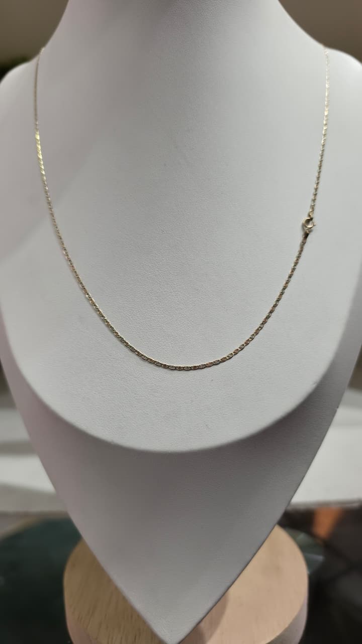 Cadena Estilo Gucci 3 Oros de 1 mm – Oro de 10K – 65 cm