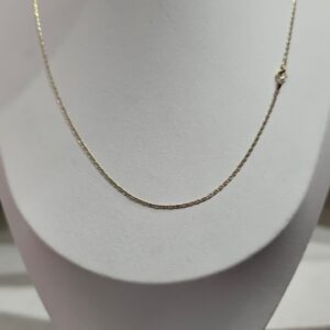 Cadena Cubana Diamantada de 2 mm – Oro de 10K – 65 cm