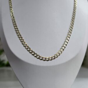 Cadena Cubana Lisa de 6 mm – Oro de 10K – 65 cm