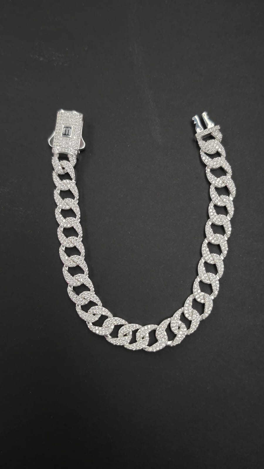 Esclava de Plata 925 Tipo Cubana Mónaco – 1 cm